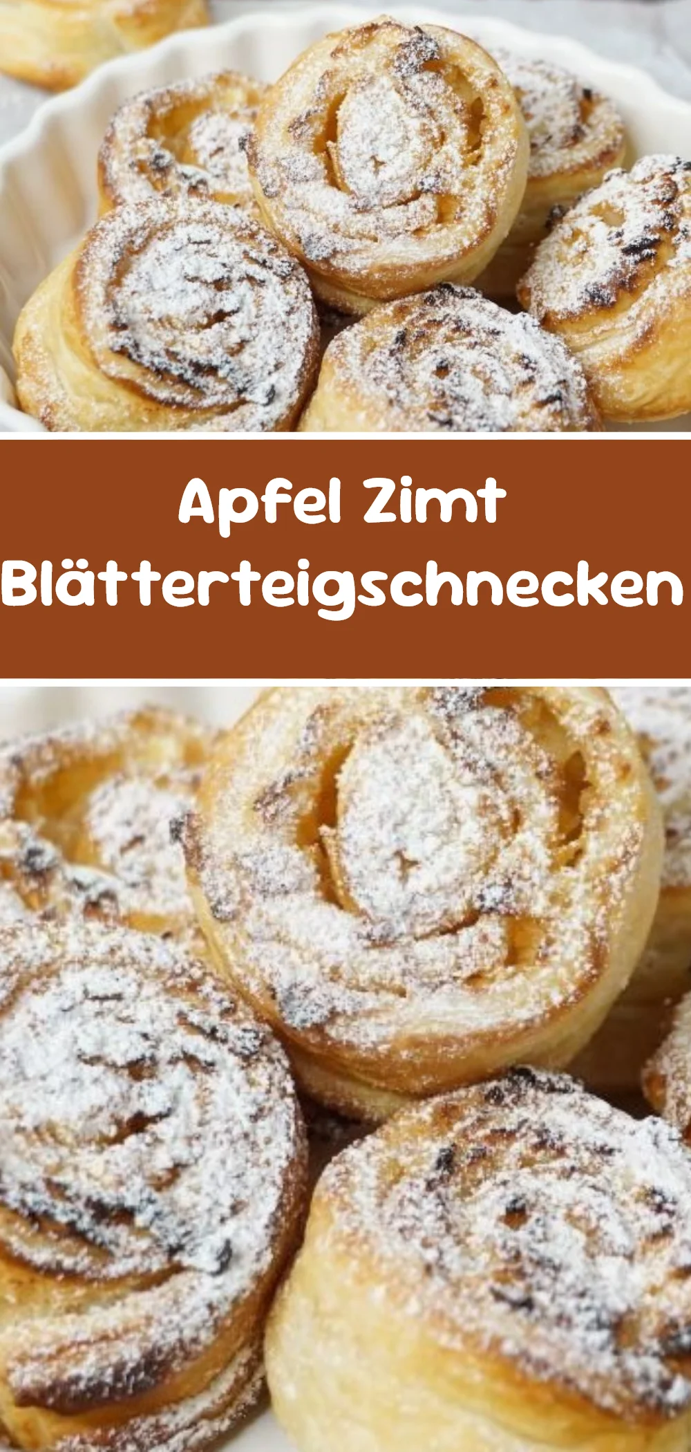 Apfel Zimt Blätterteigschnecken