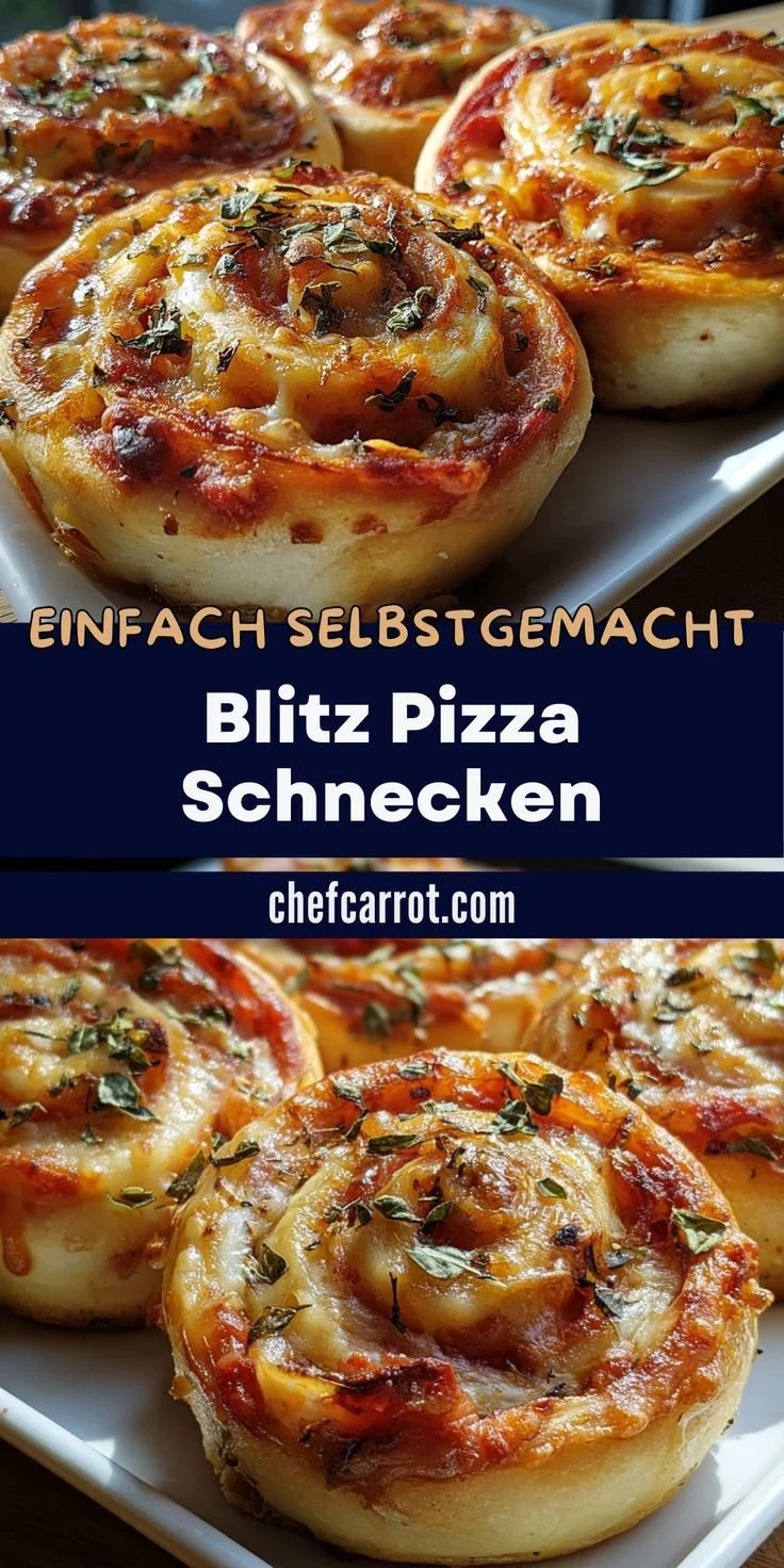 Blitz Pizzaschnecken: Schnell und einfach zubereitet, perfekt für Snacks.