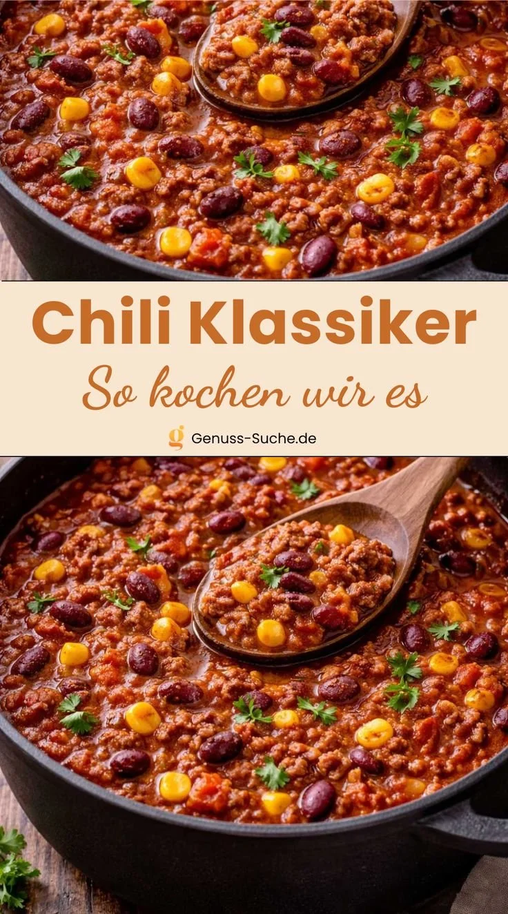 Schüssel mit selbstgemachtem Chili con Carne