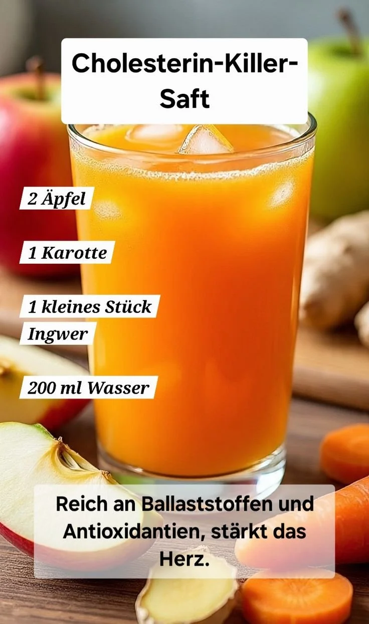 Cholesterin-Killer-Saft aus frischen Zutaten zur Cholesterinsenkung