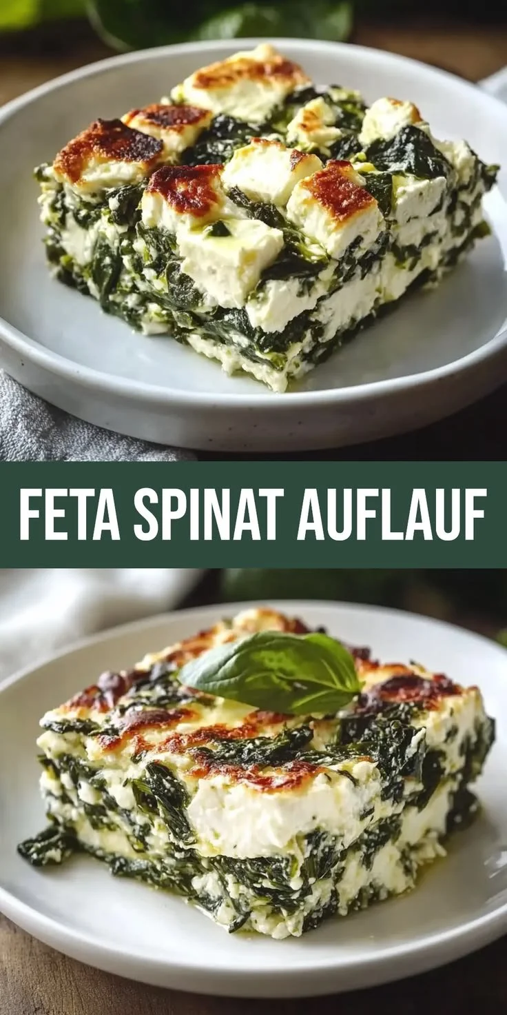 Cremiger Auflauf mit Feta und Spinat, perfektes Rezept für jeden Anlass.