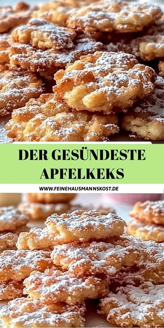 Gesunder Apfelkeks mit frischen Äpfeln und natürlichen Zutaten