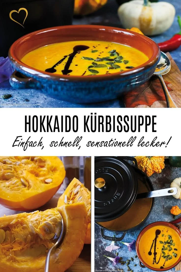 Leckere Kürbissuppe in einer Schüssel, perfekt für den Herbst.