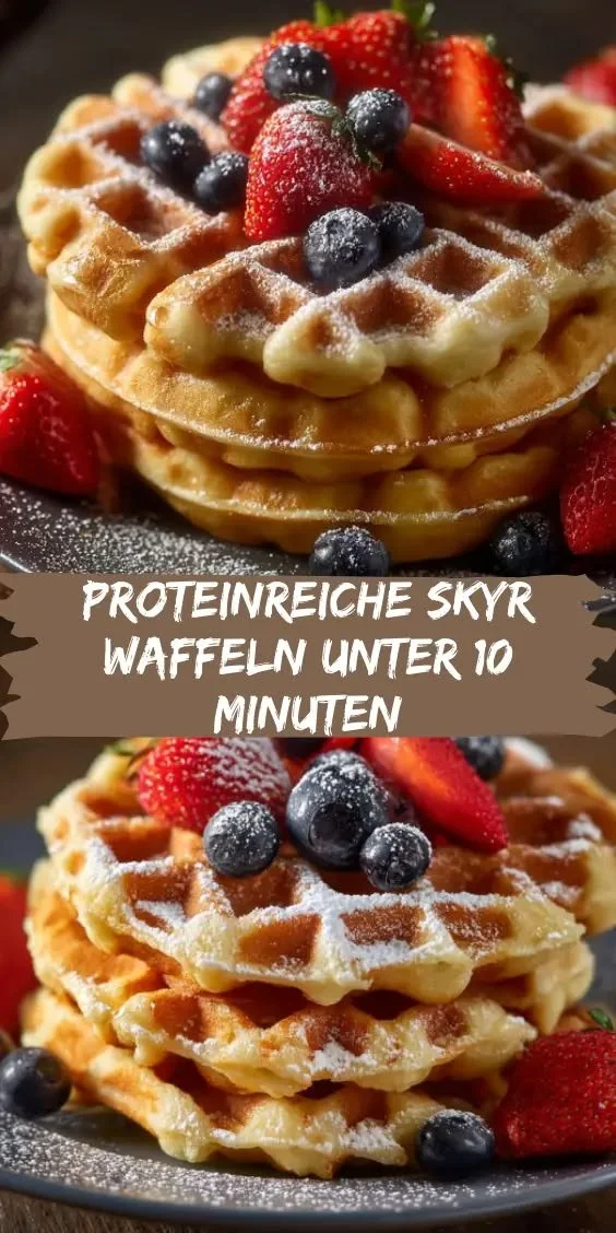 Proteinreiche Skyr Waffeln für einen gesunden Snack