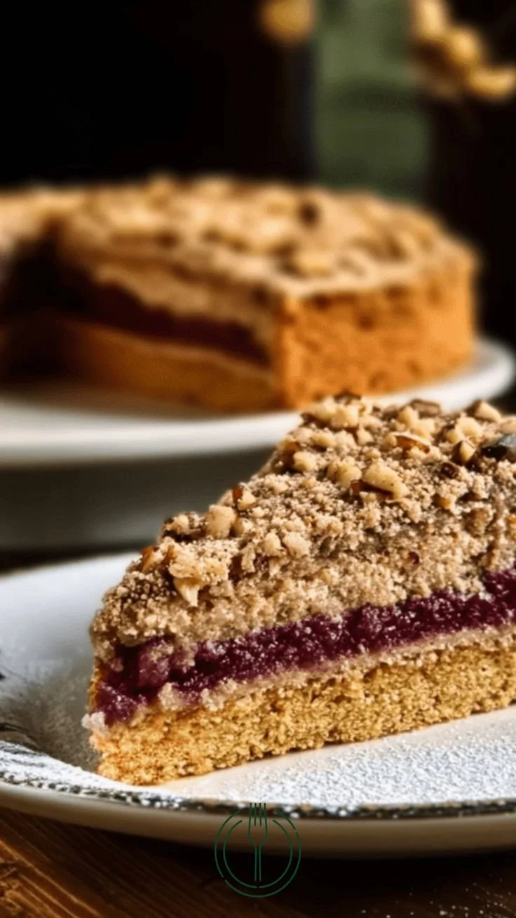 Kuchen mit Zimt und Pflaumen, der den Herbst repräsentiert