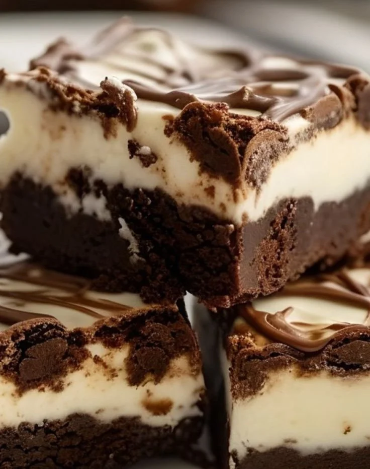 Frischkäse-Brownies mit schokoladigem Geschmack und cremiger Füllung