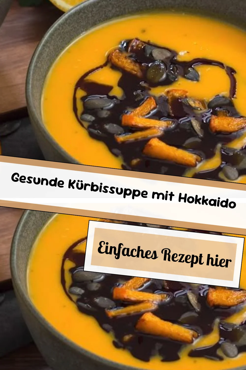 Gesunde Kürbissuppe mit Hokkaido