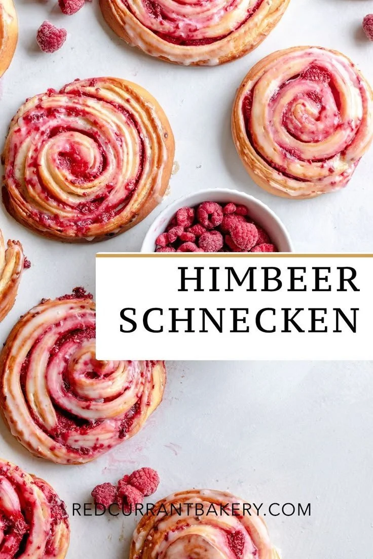 Himbeer Schnecken - Leckere deutsche Himbeer-Teiggebäcke von Red Currant Bakery