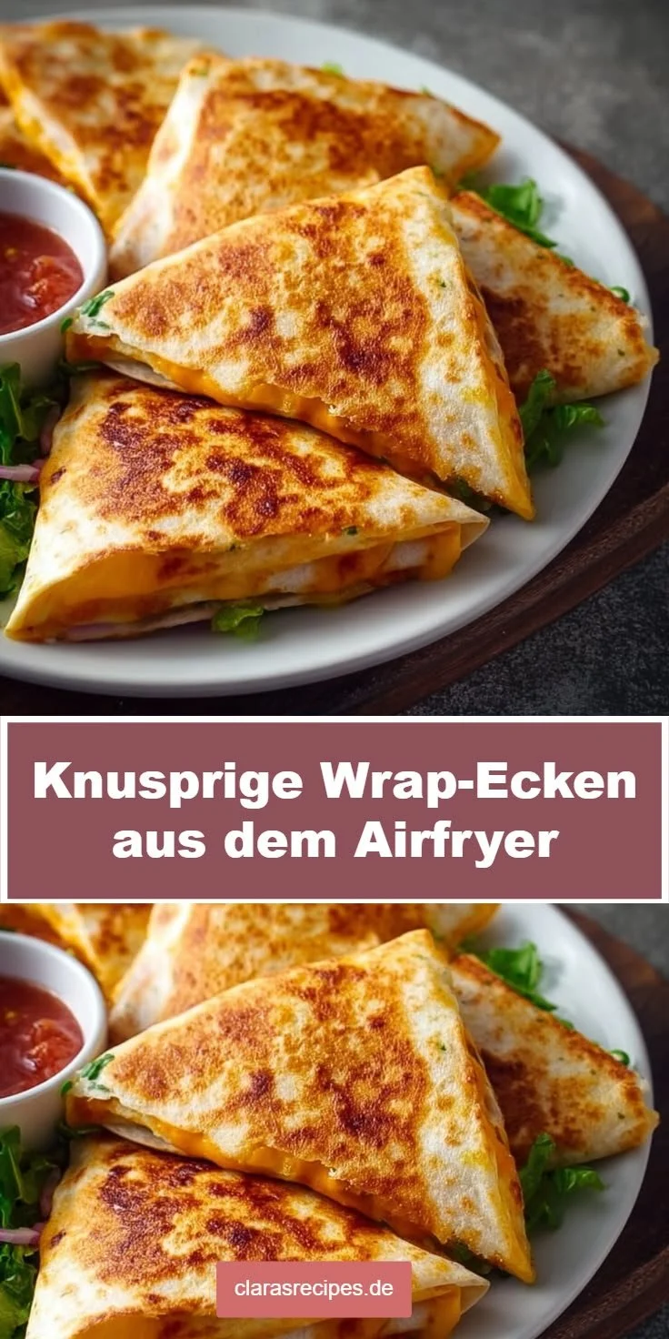 Knusprige Wrap Ecken aus dem Airfryer, schnell und lecker zubereitet.