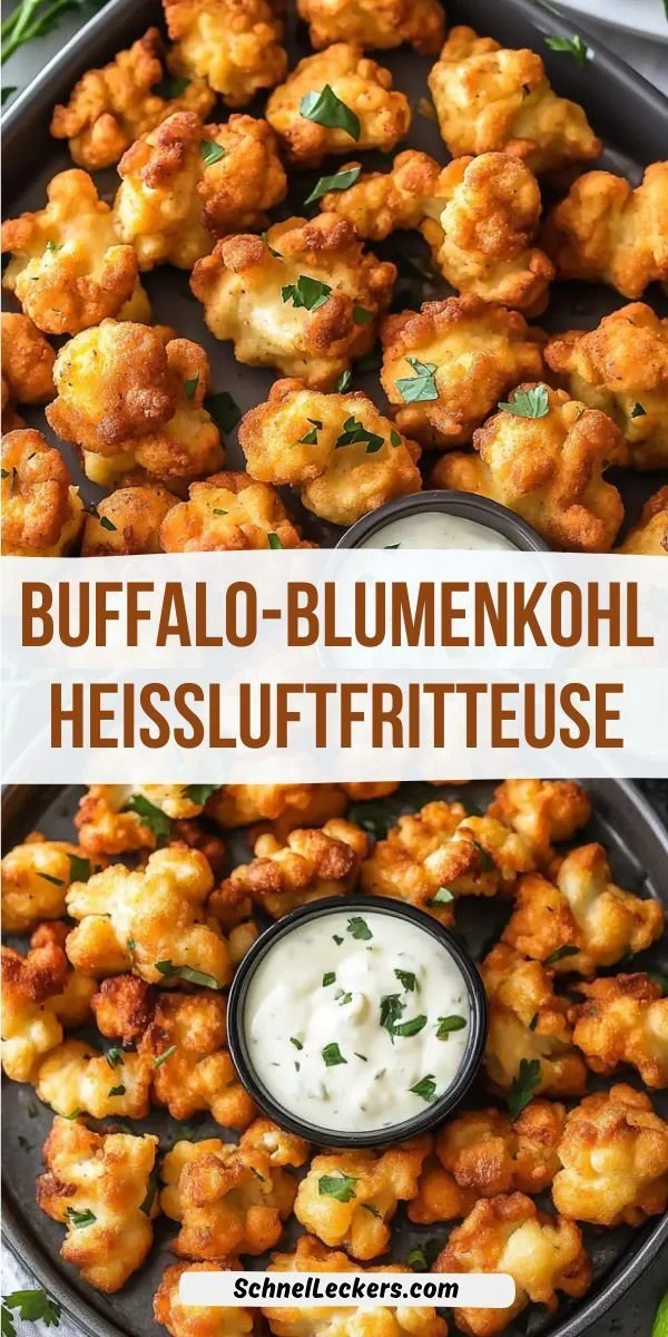 Buffalo-Blumenkohl Heißluftfritteuse Rezept mit leckerer Würze und knuspriger Textur