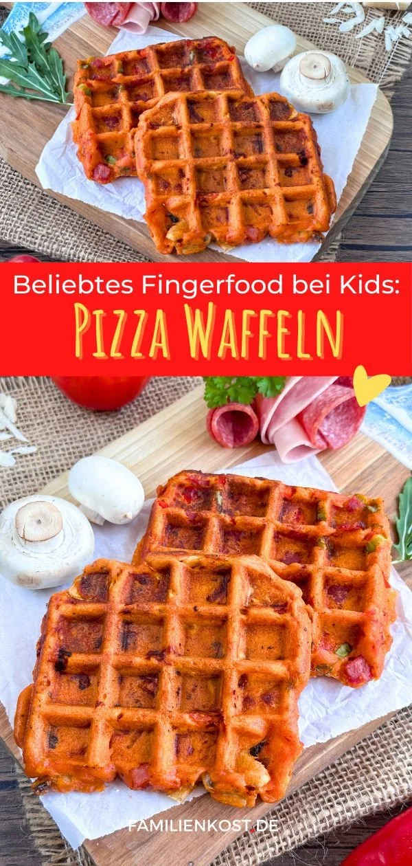 Leckere Pizzawaffeln als Fingerfood und Snack-Ideen für Partys