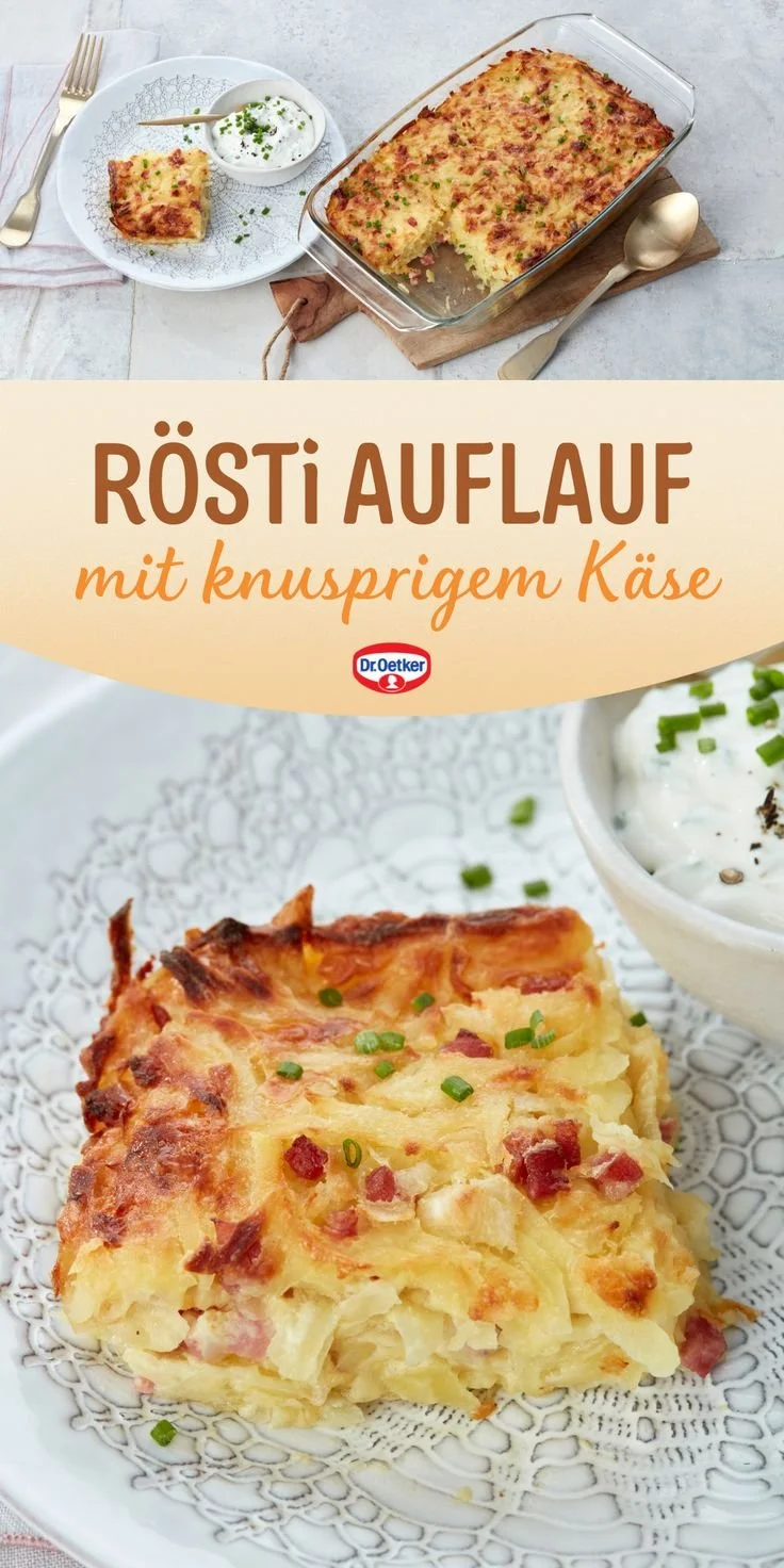 Leckerer Rösti Auflauf mit herbstlichen Zutaten