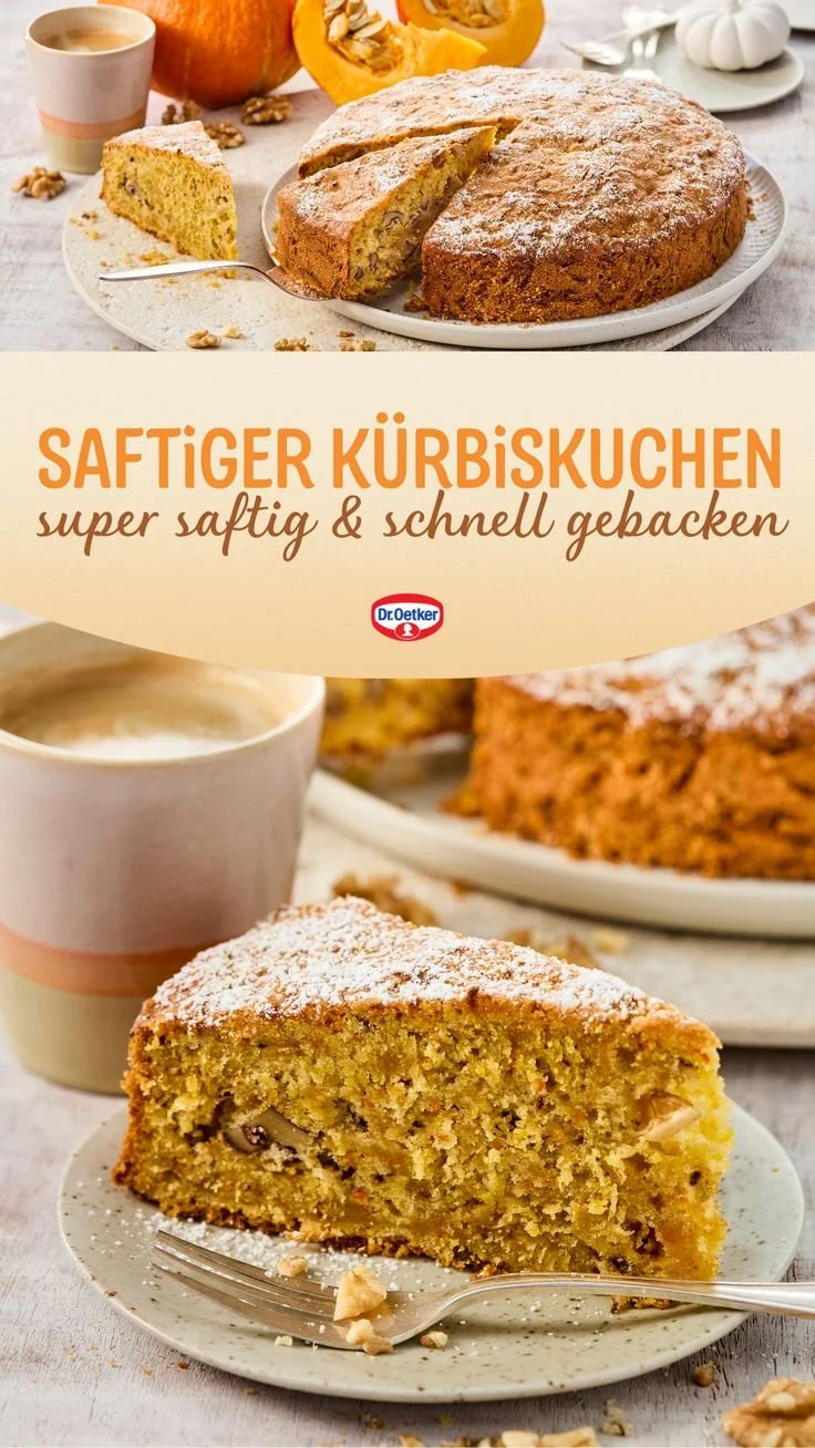 Saftiger Kürbiskuchen nach einem Rezept mit frischem Kürbis für 2024.