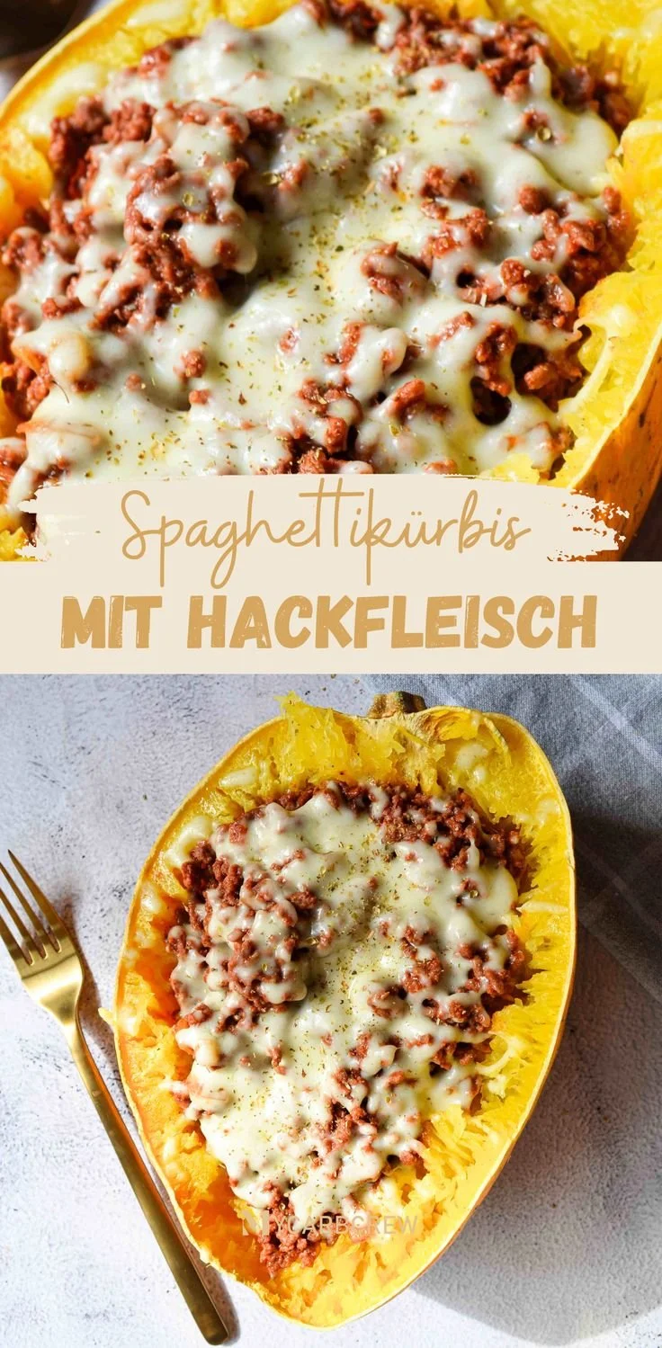 Spaghettikürbis mit Hackfleisch Rezept und Zutaten
