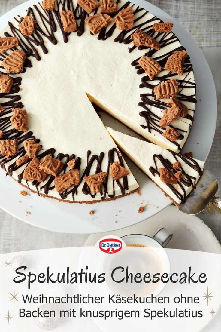 Einfache Spekulatius Cheesecake ohne Backen für die Weihnachtszeit