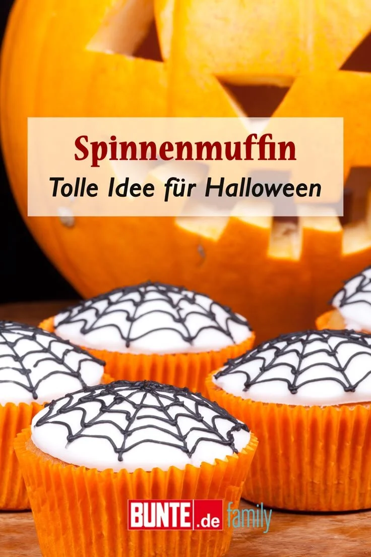 Leckere Spinnenmuffins für Halloween mit ästhetischer Deko