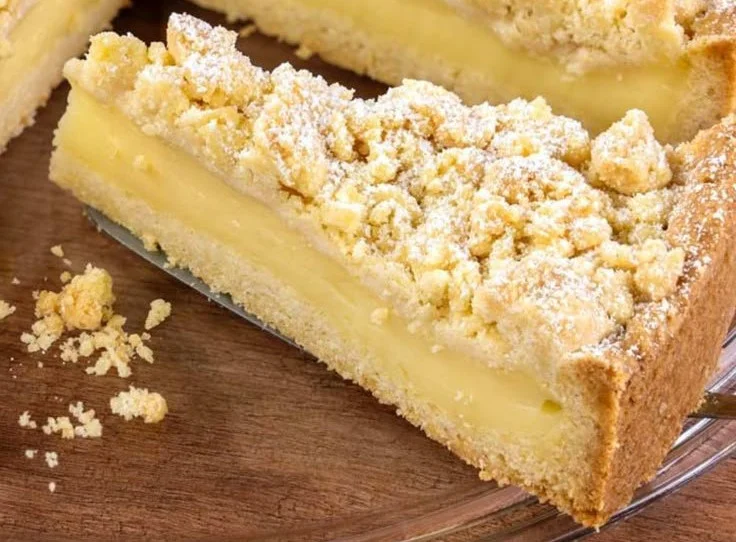 Streuselkuchen mit Pudding