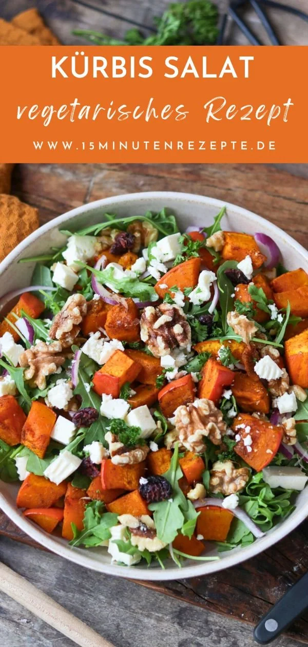 Vegetarischer Kürbis Salat Rezept - frisch und einfach zubereitet.