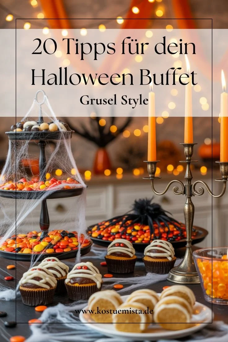 Halloween Buffet mit kreativen Ideen für köstliche Snacks und Dekorationen