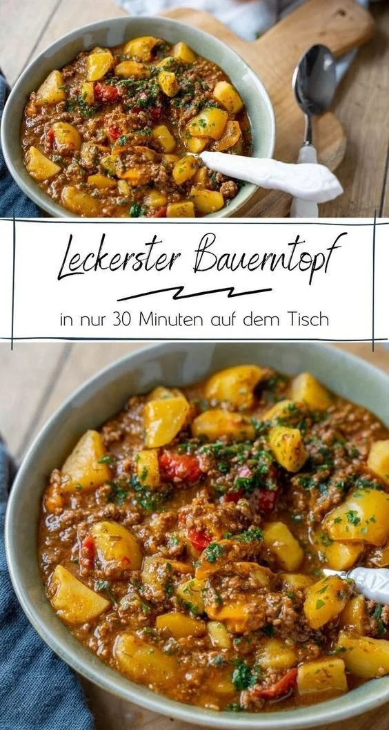 Bauerntopf mit Hackfleisch und Kartoffeln - herzhaftes Rezept ohne FIX-Tüte