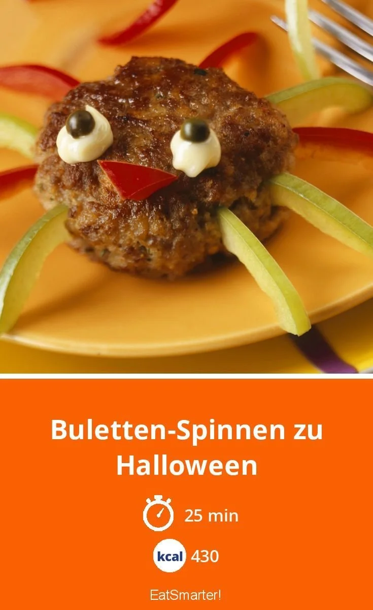 Halloween Buletten-Spinnen für eine gruselige Partydekoration