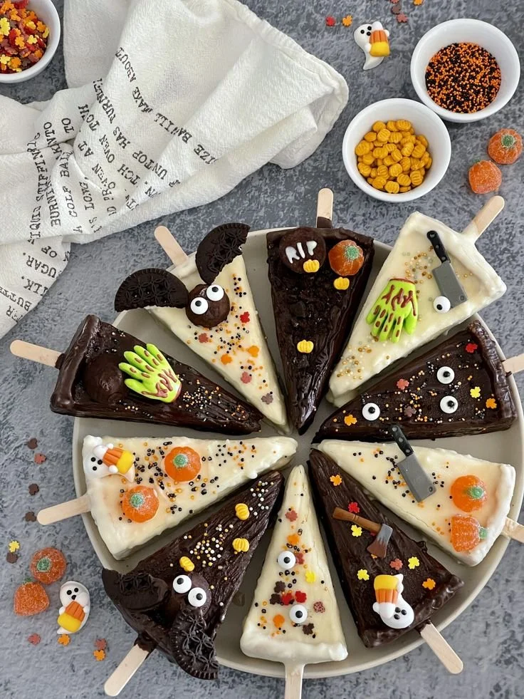 Halloween Cheesecake am Stiel mit gruseligen Deko-Ideen von Kochlöffeljunkies