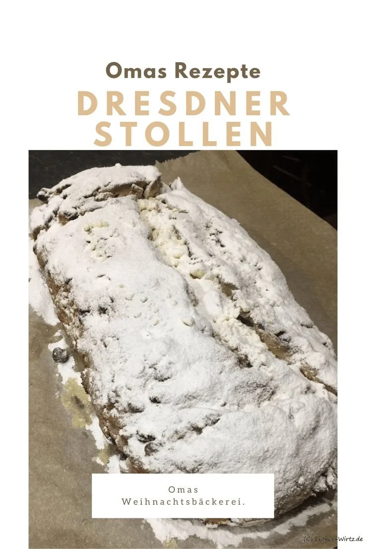 Dresdner Stollen nach traditionellem Rezept im Advent zubereitet