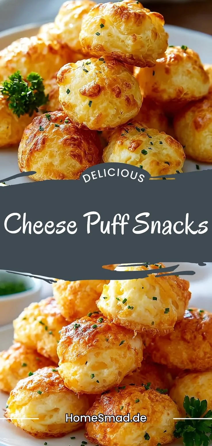 Leckere Käse Puff Snacks für kalte Tage, ideal zum Snacken und Genießen.