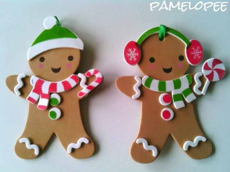 Lebkuchen-Anhänger aus Moosgummi von Gingermann für festliche Anlässe