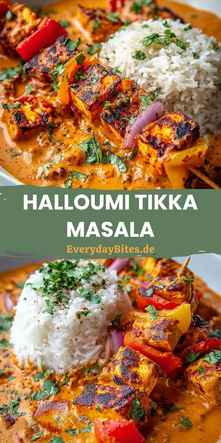 Leckeres Halloumi Tikka Masala im eigenen Stil zubereitet