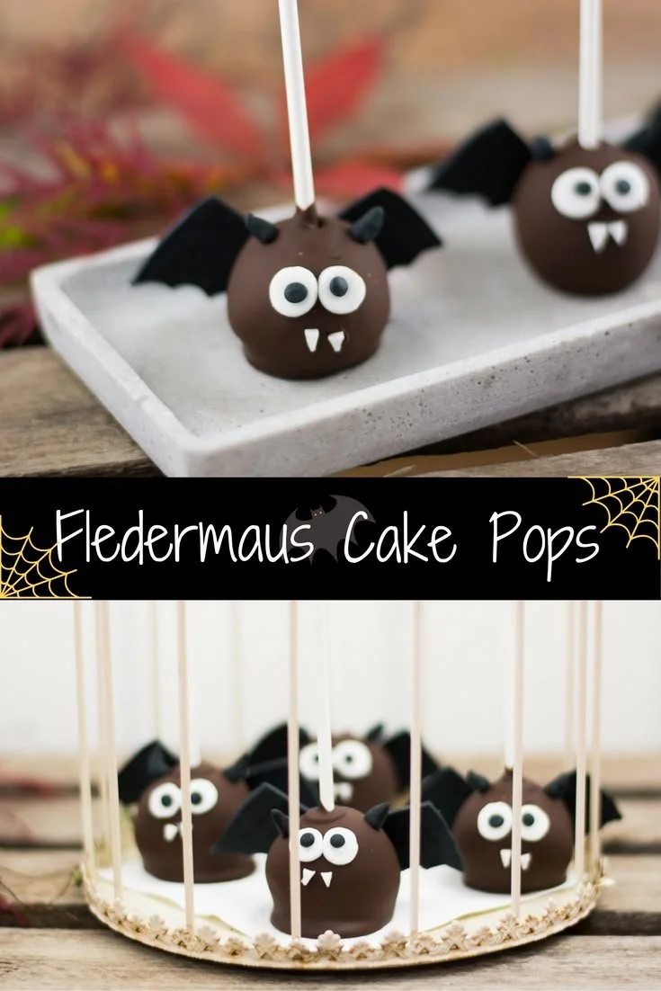 Halloween Cake Pops in Form von Dracula-Fledermäusen, lecker und kreativ