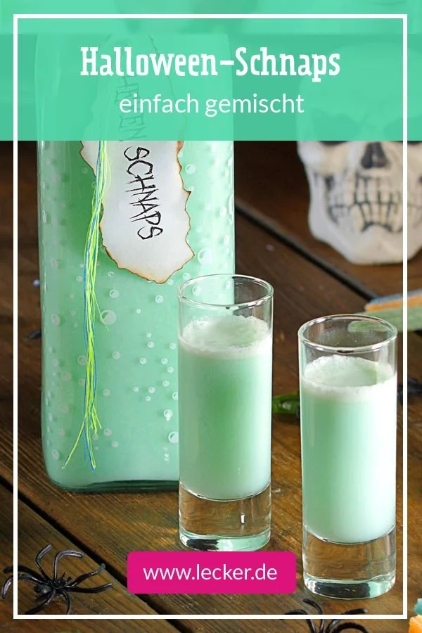 Rezept für Hexenschnaps zu Halloween mit gruseligen Zutaten