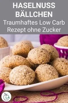 Leckere Haselnussbällchen aus 4 Zutaten, ideal für Low Carb Ernährung