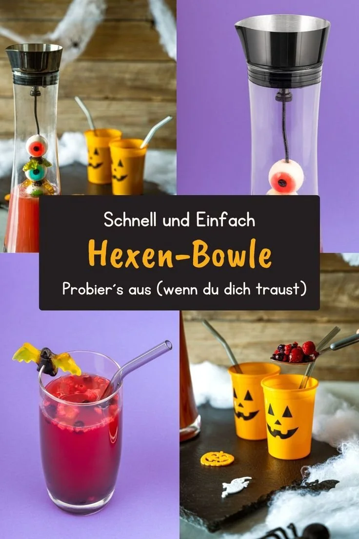Leckere Hexen-Bowle für eine gruselige Halloweenparty zubereiten