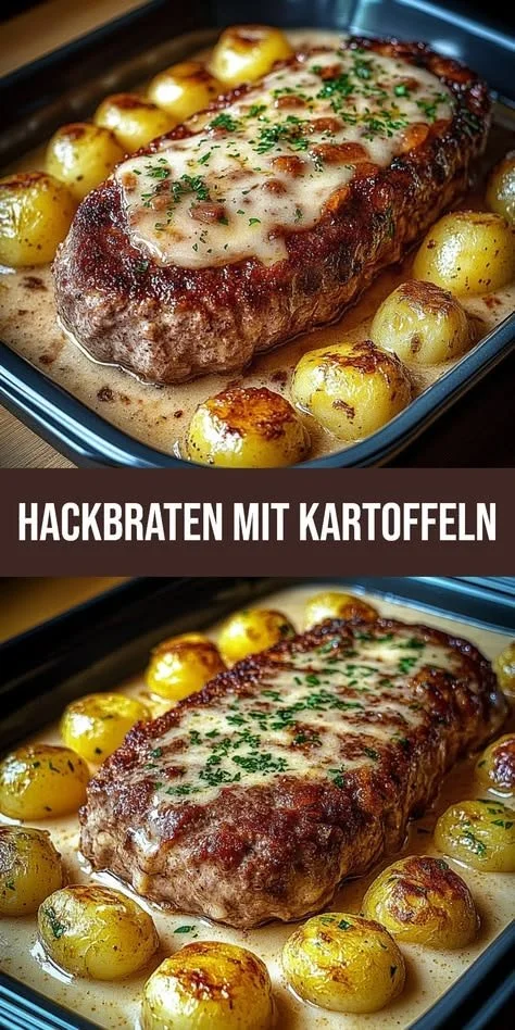 Hackbraten mit Kartoffeln in Sahne - ein köstliches Rezept für die ganze Familie
