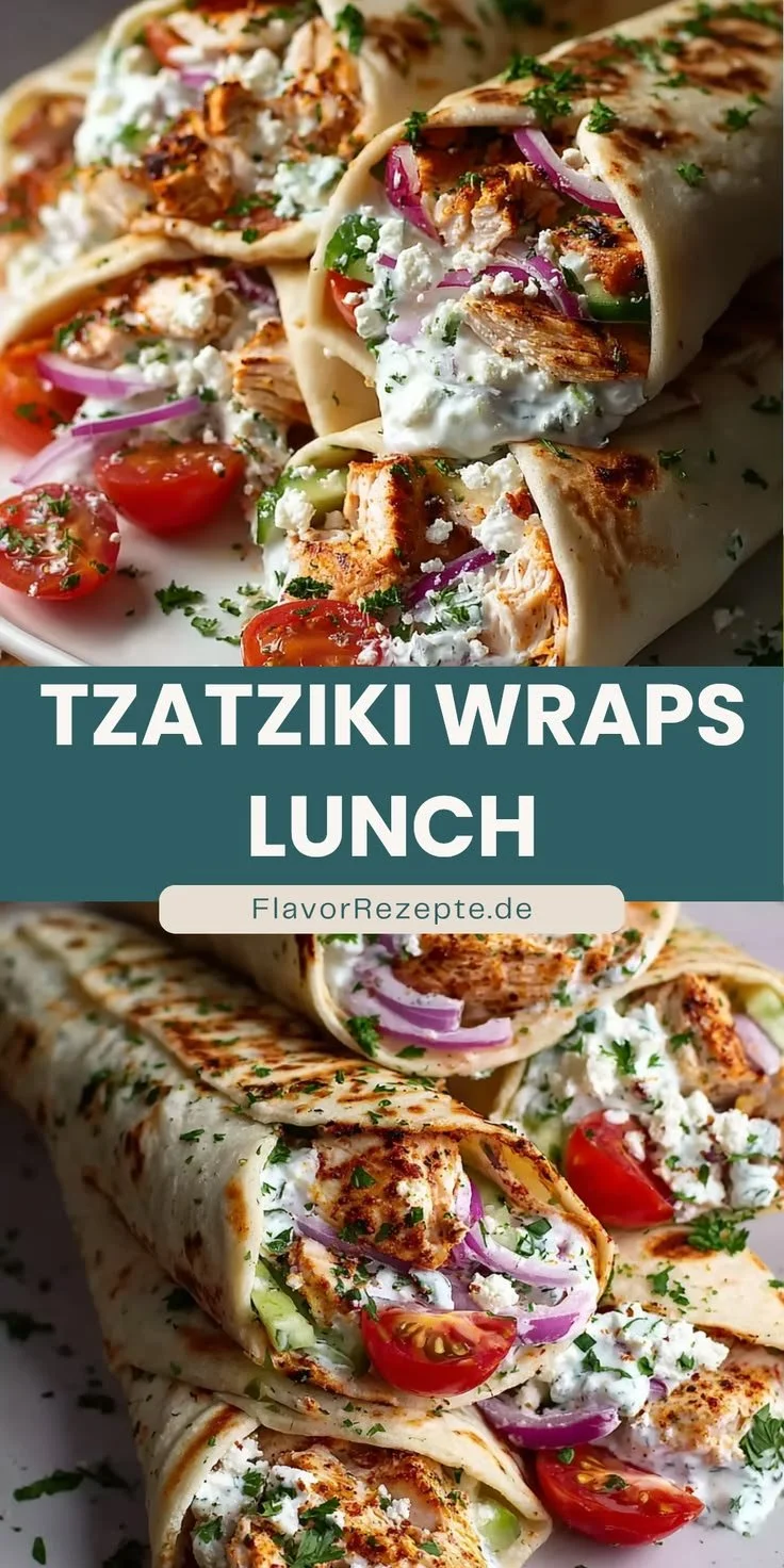 Leckere Kipwraps mit Tzatziki für ein schnelles Mittagessen