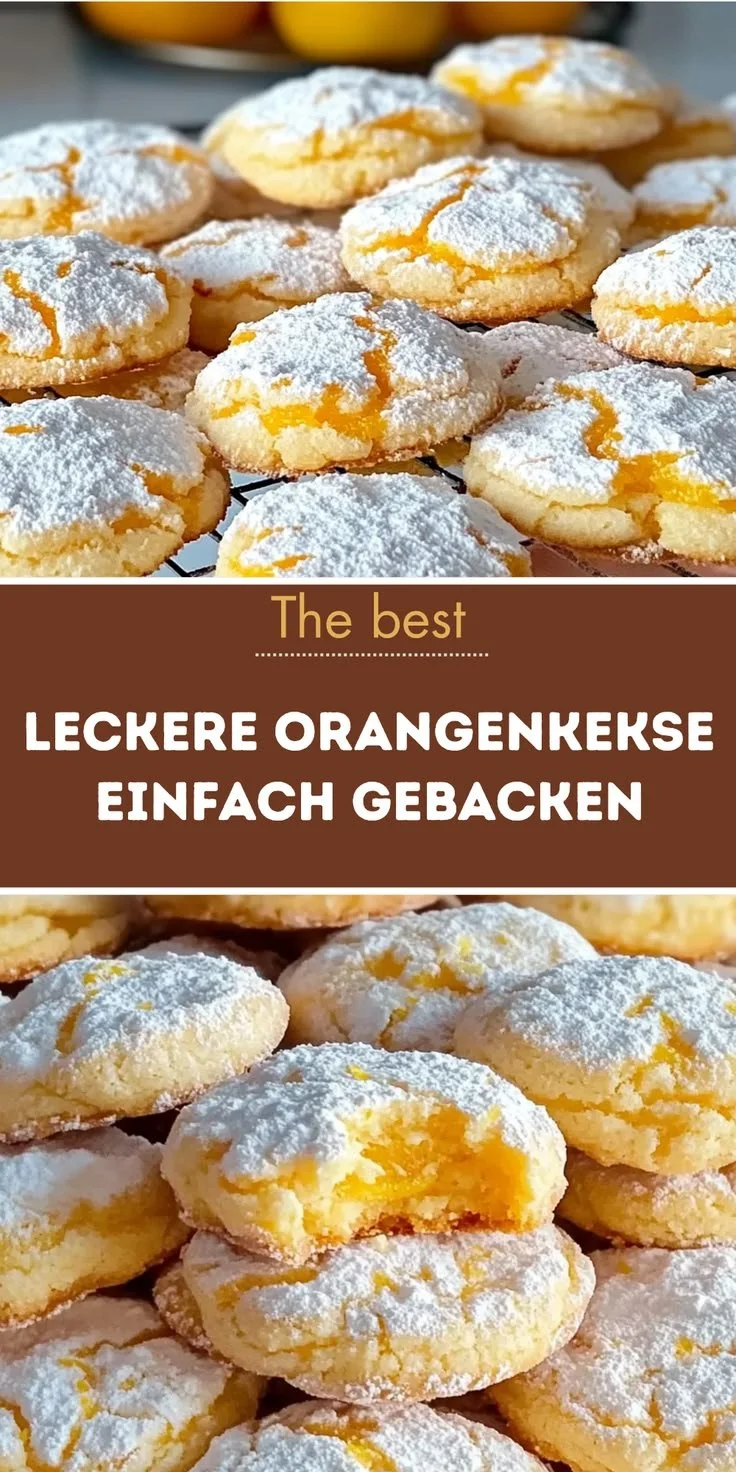 Leckere Orangenkekse frisch gebacken auf einem Teller