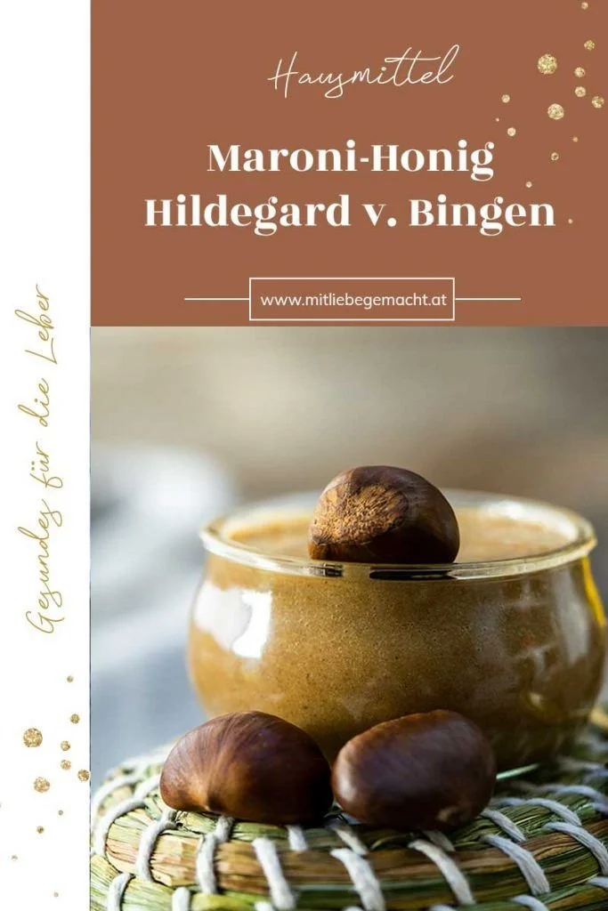 Glas mit Maroni Honig, inspiriert von Hildegard von Bingen
