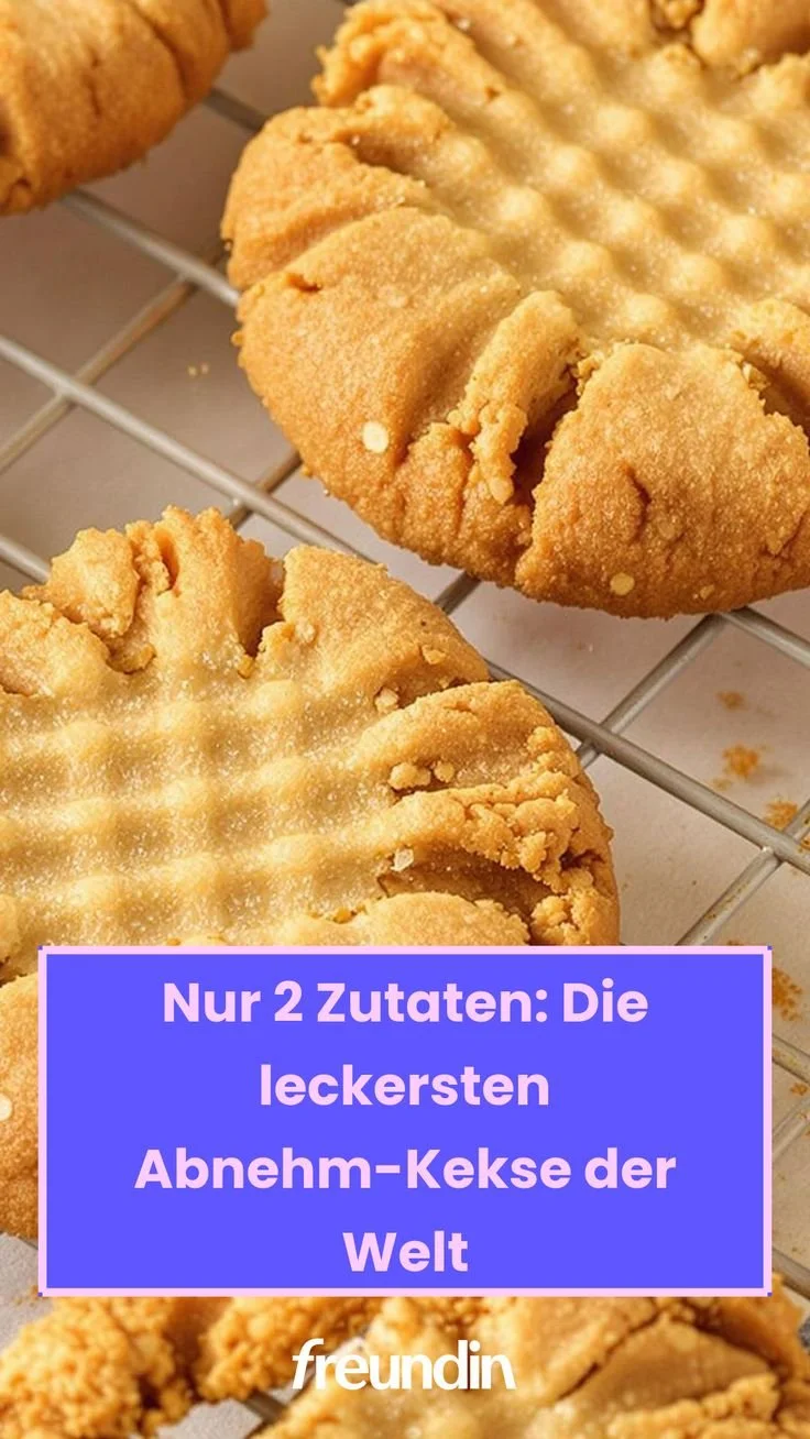 Zwei Zutaten Abnehm-Kekse auf einem Teller, gesund und lecker.