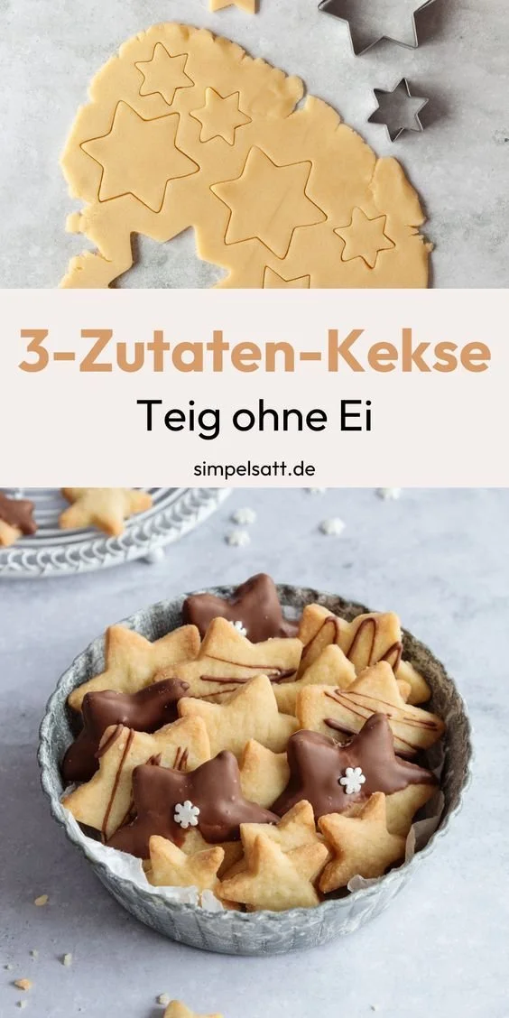 Leckere Plätzchen ohne Ei nach einem einfachen Rezept gebacken