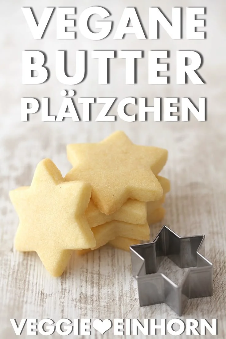 Vegane Weihnachtsplätzchen aus Mürbeteig zum Ausstechen in festlicher Form