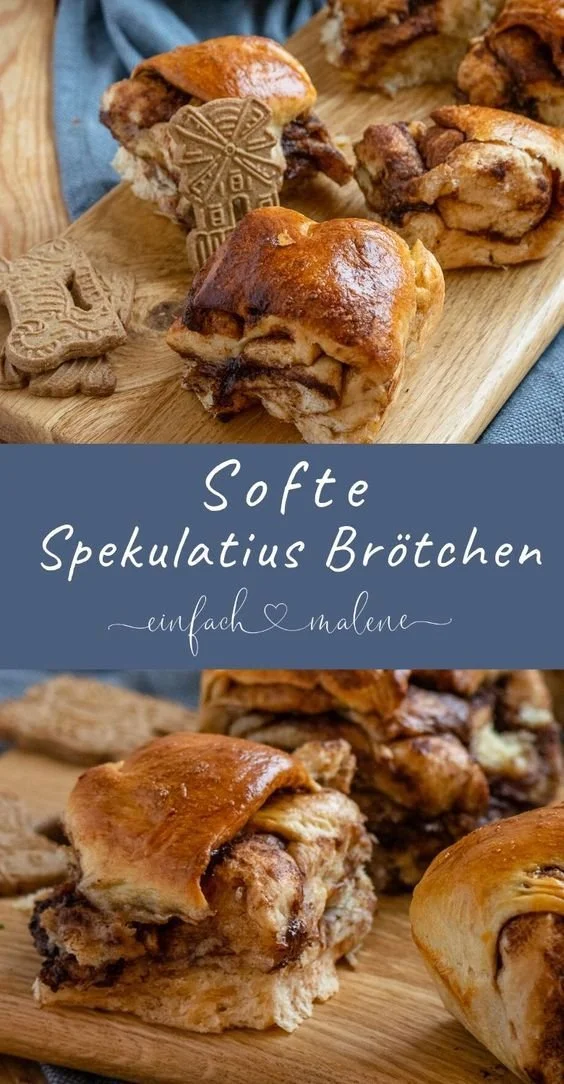 Weiche Schoko Spekulatius Brötchen, Weihnachtsgebäck Rezept für den Thermomix